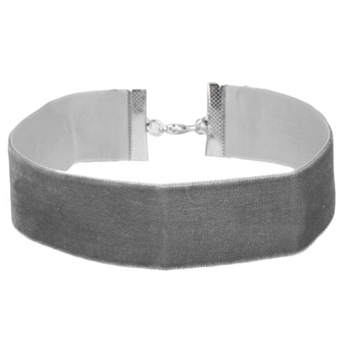 Grey 2.5cm Velvet Choker