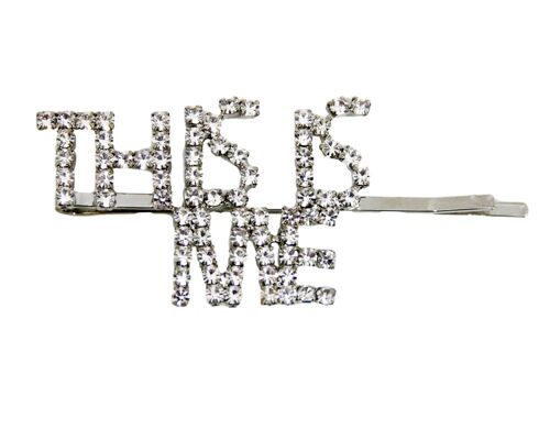 Silver 'This Is Me' Slogan Hair Clip