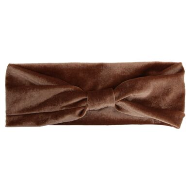 Brown Soft Velvet Knot Headband