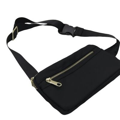 Black Rectangle Bum Bag