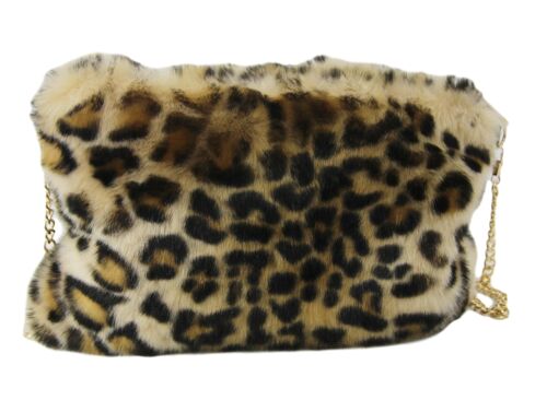 Leopard Fur Cross Body Bag