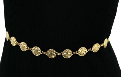 Gold Coin Link Chain Belt