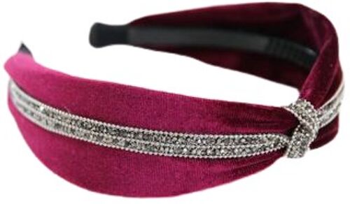 Embellished Knot Velvet Headband