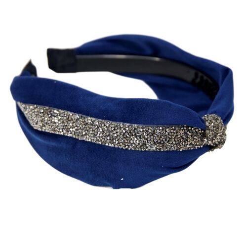 Velvet headband with glitter trim