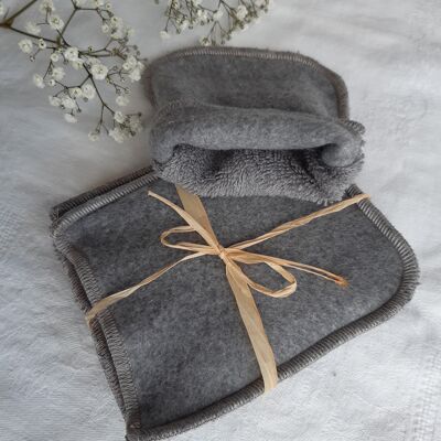 Caresse - Pack of 3 mini gray gloves