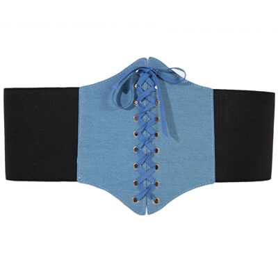 String Corset Inspired Belt w/ PU Front