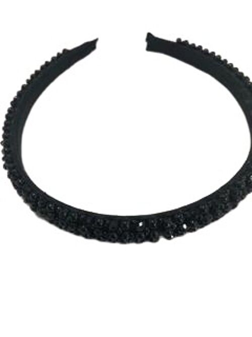 Black Hexagonal Bead Hairband