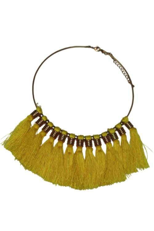 Circle necklace with tassels