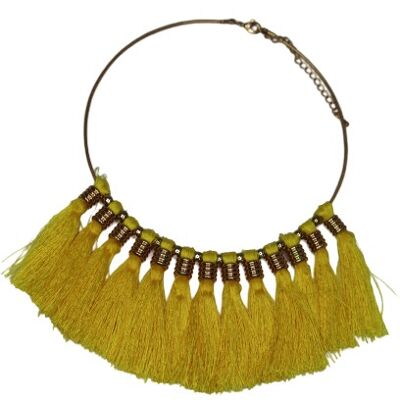 Circle necklace with tassels