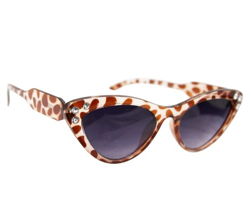 Tortoiseshell diamante cat eye sunglasses