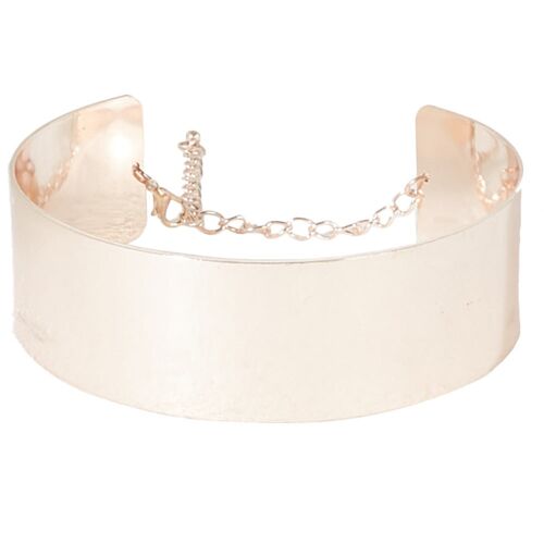 3.5cm Solid Metal Curved Choker