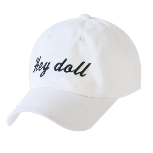 White ''Hey Doll'' Baseball Cap