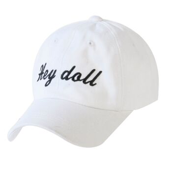 Casquette de Baseball Blanche ''Hey Doll''