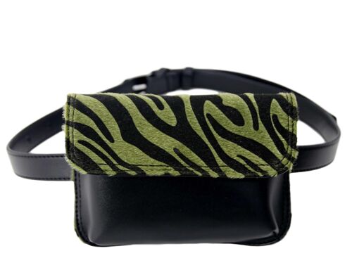 Zebra print Suede Top Belt Bag