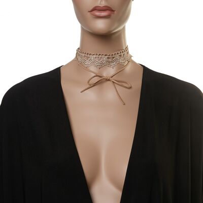 Double Layer Lace and Skinny Cord Choker