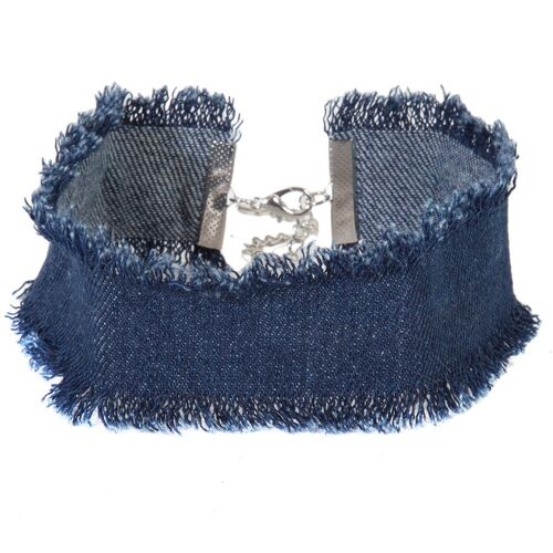 Frayed Edge Denim Choker