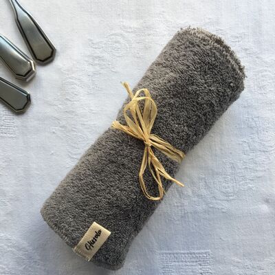 Efficiente - Confezione da 3 asciugamani in spugna grigia