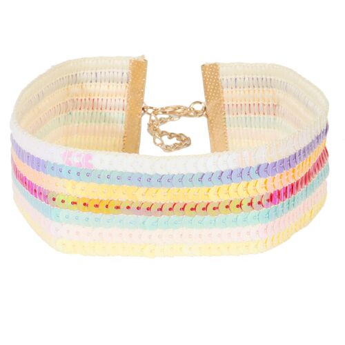 Multi Colour 3.5cm Sequin Choker