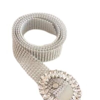 Silver Diamante Belt