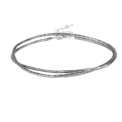 Double Layer Metallic Rope Choker