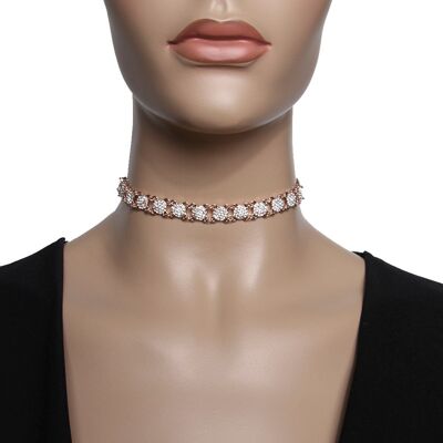 Circle detail diamante choker