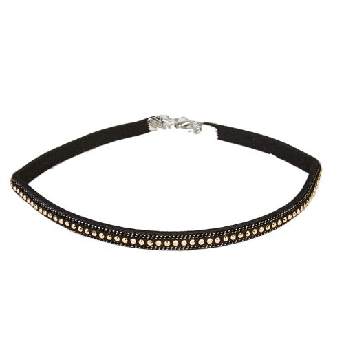 Suede Choker with Little Studs