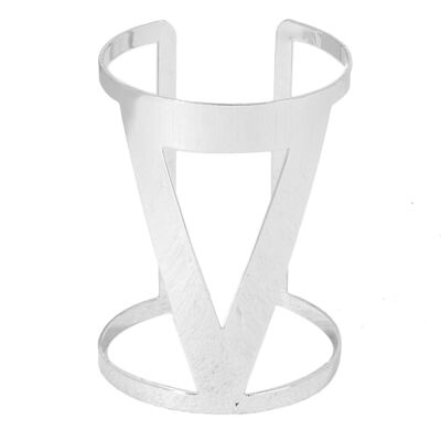 Silver Metal Triangle Shape Cuff Bracelet