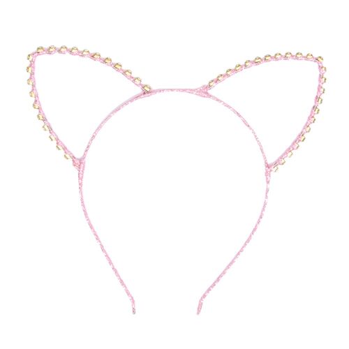 Glitter diamante cat ears headband