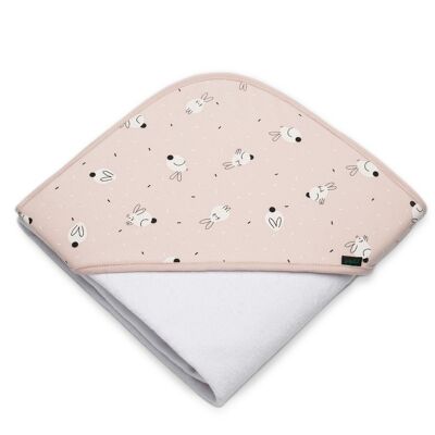 Mantella da bagno stampata RABBIT PINK