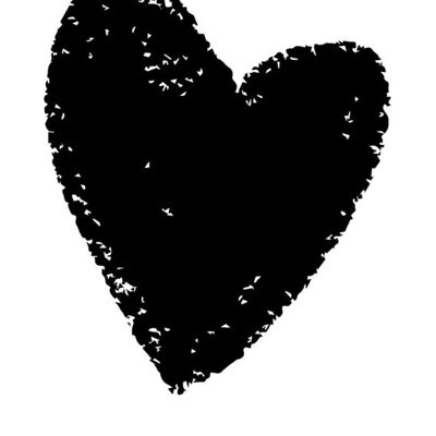 mini tarjeta, tiza corazón negro (SKU: 69128927)
