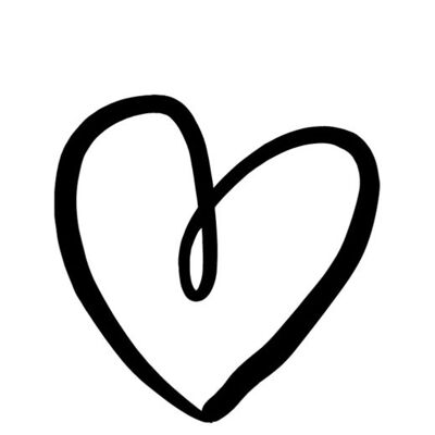 mini tarjeta corazón dibujado negro (SKU: 69128939)