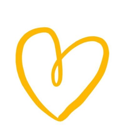 mini tarjeta corazón dibujado amarillo (SKU: 64363805)