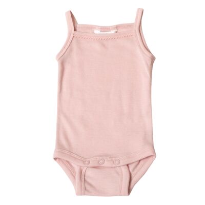 Baby Sommer Body aus Merinowolle - Rose