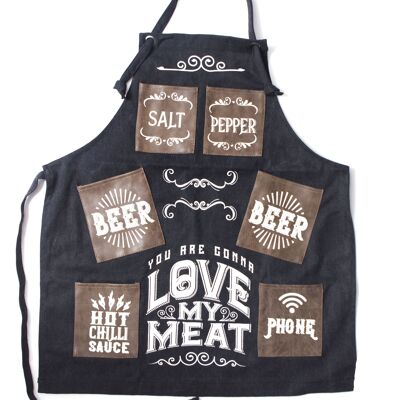 'You're Going to Love My Meat' Canvas Apron