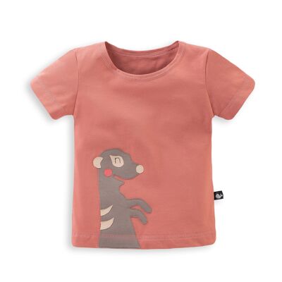 Kinder T-Shirt mit Erdmännchen - 128/134