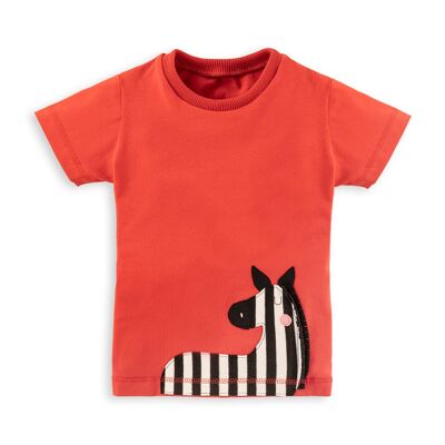 Kinder T-Shirt mit Zebra - 104/110