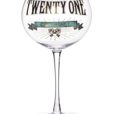 'Age 21' Gin Prohibition Glass