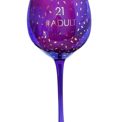 'Age 21' Opulent Wine Glass