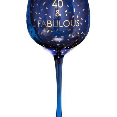 'Age 40' Opulent Wine Glass