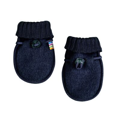 Baby Handschuhe aus Merinowolle - Navy