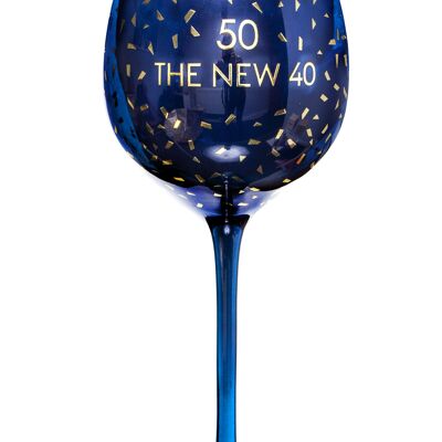 'Age 50' Opulent Wine Glass