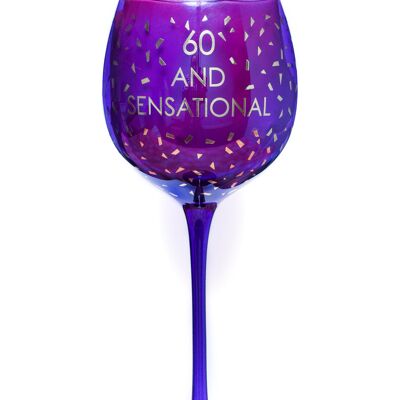 'Age 60' Opulent Wine Glass