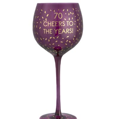 'Age 70' Opulent Wine Glass