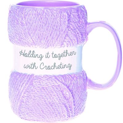 'Holding It Together' Crochet Mug