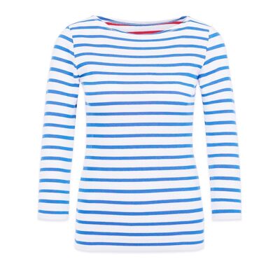 Streifenshirt für Damen - Blau - Weiß
