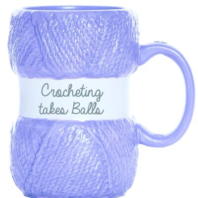 'Crocheting Takes Balls' Crochet Mug