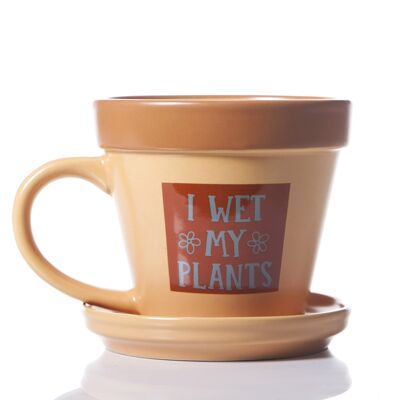 'I Wet My Plants' Plant Pot Mug