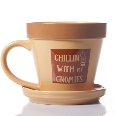 'Chillin With My Gnomies' Plant Pot Mug