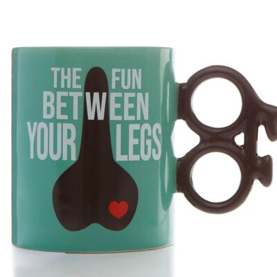 'Fun Between Legs' Bike Mug
