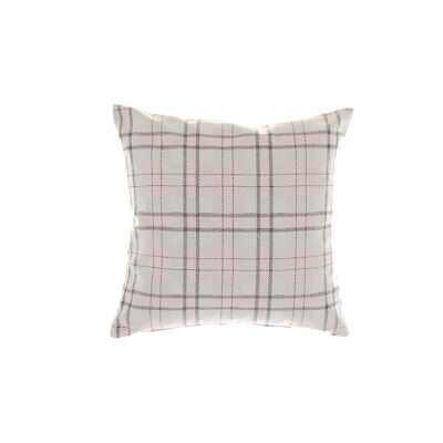 Housse de coussin tartan rose clair 40x40cm